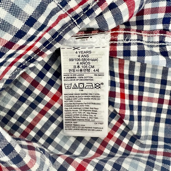 2 for $10/GAP Plaid Oxford Button-up Shirt - Picture 5 of 10